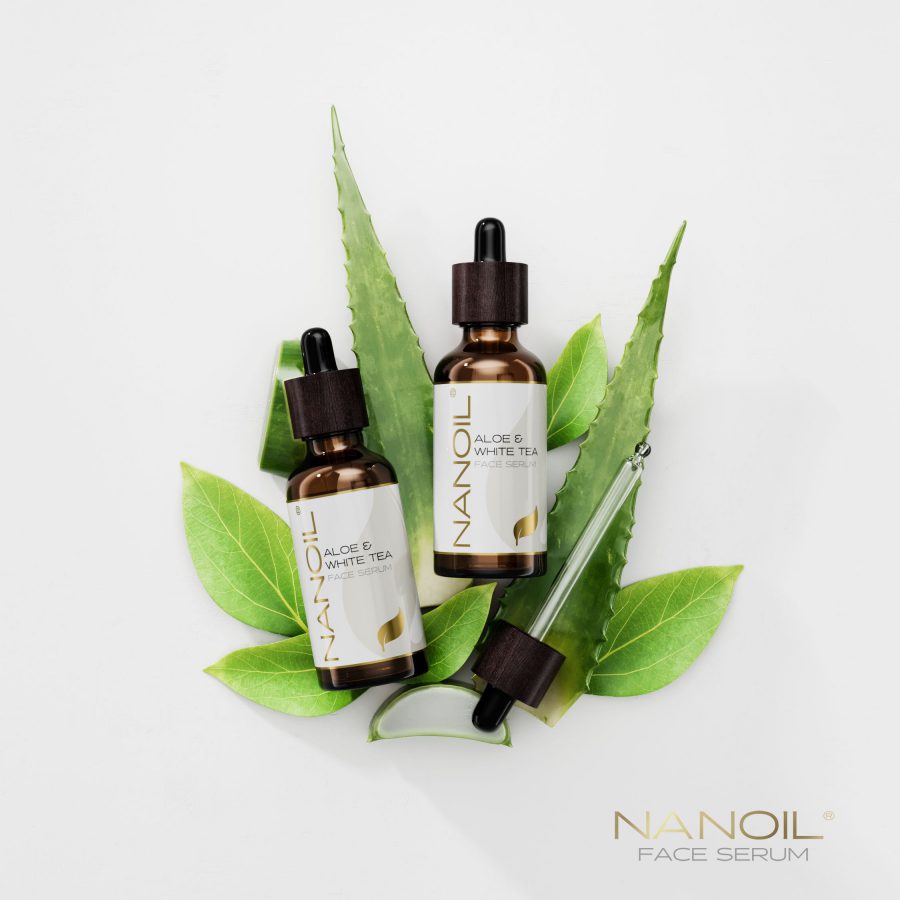 nanoil aloes i biała herbata serum do twarzy